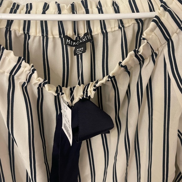 NWT Jcrew Mercantile Printed off-the-shoulder bow top XXS - Picture 5 of 8